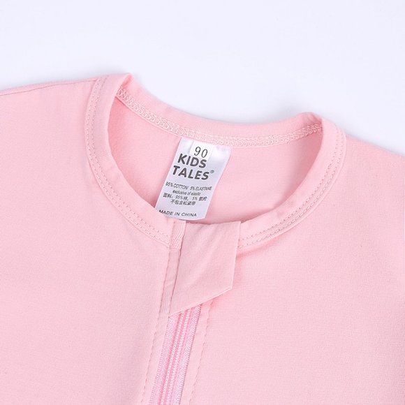 *NWT* BABY ROMPER Bodysuit Short Sleeve Long Leg Double Zipper Pink Cotton Girl - Picture 4 of 15